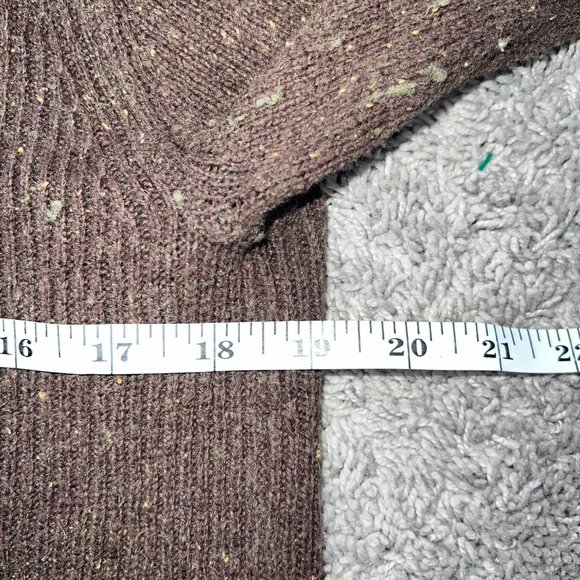 Michael Kors Women's Medium Button Down Cardigan Sweater Brown w/ Flecks Flecked - Picture 3 of 5